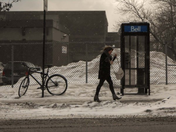 L'hiver dans l'arrondissement parisien de Montréal