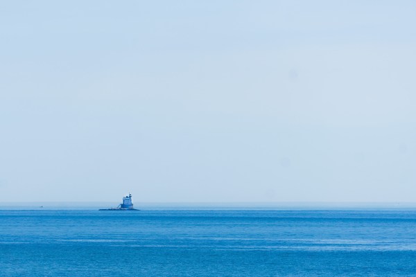 Le phare de Race Rock, au milieu du détroit de Long Island